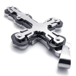 תליון צלב טיטניום שחור