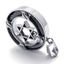 תליון טיטניום לאוהבי טבעת כבלים