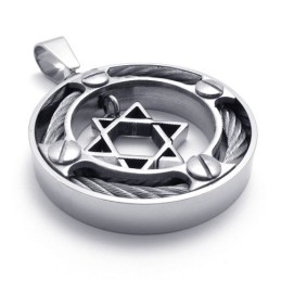 תליון טיטניום לאוהבי טבעת כבלים