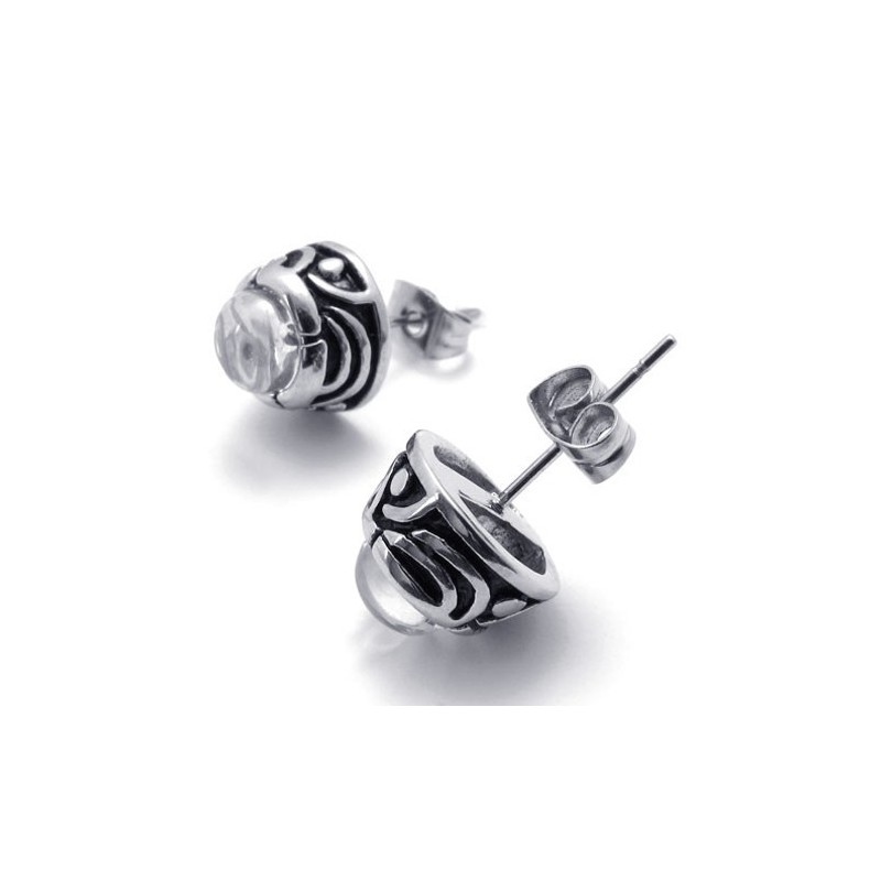 עגילי טיטניום יהלום