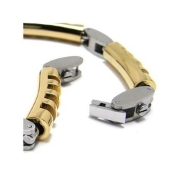 צמיד טיטניום טהור מכסף זהוב לגברים ובני זוג