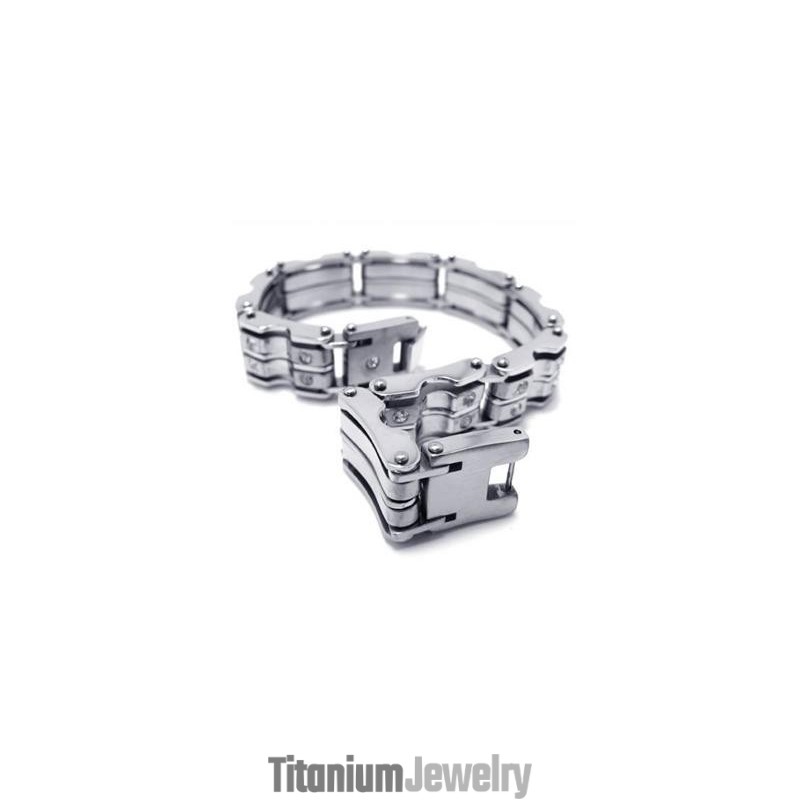 צמיד טיטניום טהור מכסף לגברים ובנים