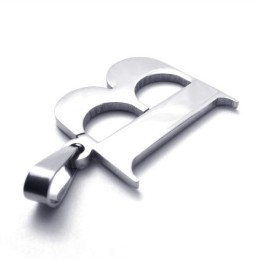 תליון טיטניום עם האות "B"