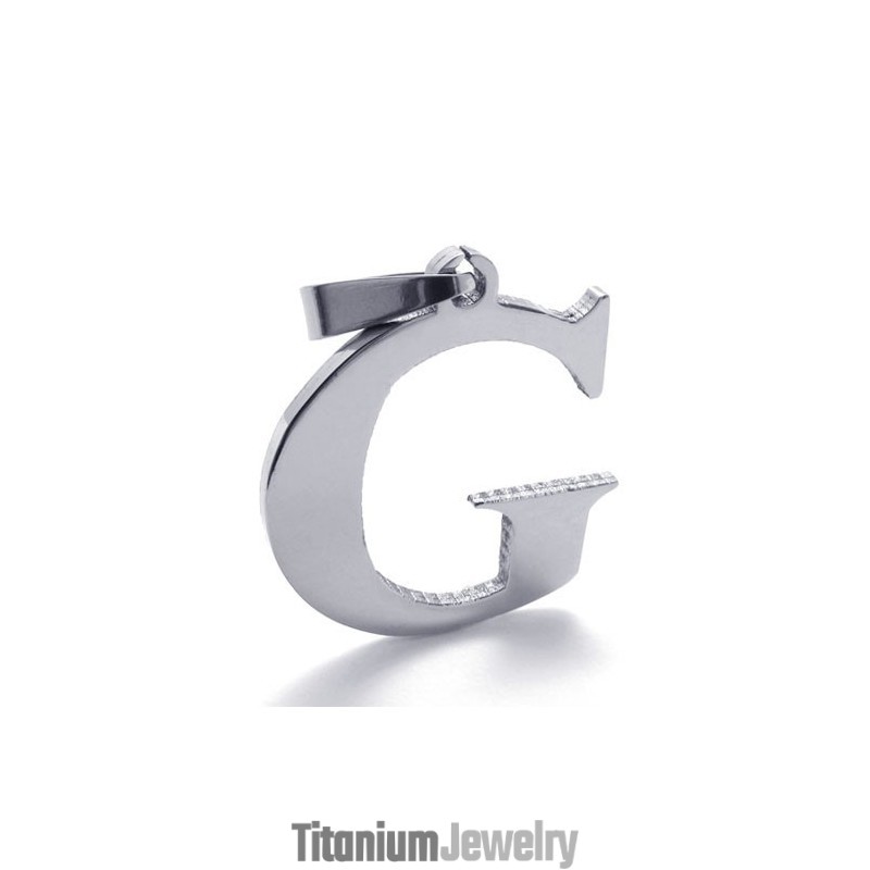 תליון טיטניום לאות "G" תליון טיטניום לאות "G"