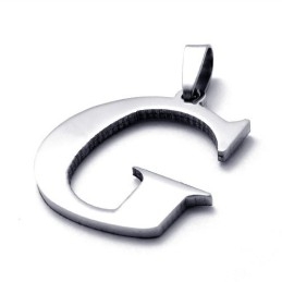 תליון טיטניום לאות "G"