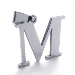 תליון טיטניום לאות "M"