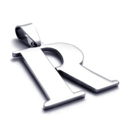 תליון טיטניום עם האות "R"
