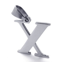 תליון טיטניום עם האות "X"