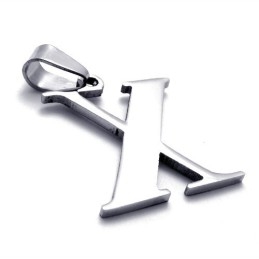 תליון טיטניום עם האות "X"