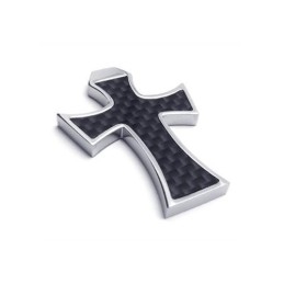 שרשרת תליון צלב טיטניום טהור מכסף שחור לגברים