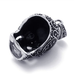 תליון טיטניום שחור עם זירקונים