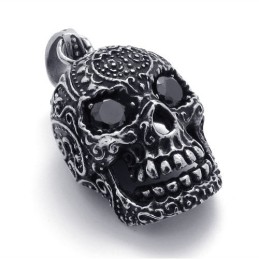 תליון טיטניום שחור עם זירקונים