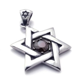 תליון טיטניום לאקי סטאר אדום זירקון