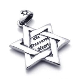 תליון טיטניום לאקי סטאר אדום זירקון