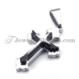 תליון צלב טיטניום שחור אופנתי לנשים