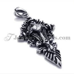 תליון טיטניום אופנתי עם זירקון