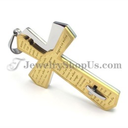 תליון טיטניום צלב זהב אופנתי