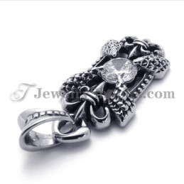תליון טיטניום אלגנטי עם זירקון