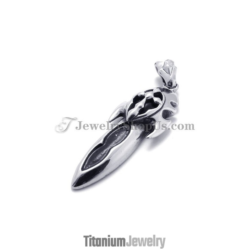 תליון טיטניום זירקון שחור אופנתי