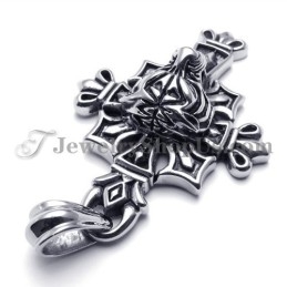 תליון טיטניום קלאסי של צלב שחור