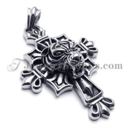 תליון טיטניום קלאסי של צלב שחור