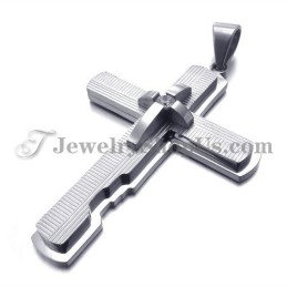 תליון צלב טיטניום מכסף