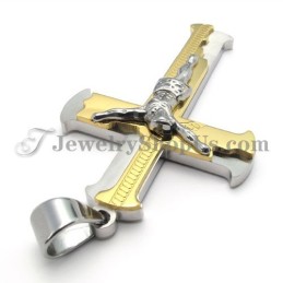 תליון צלב ישו קלאסי מזהב טיטניום