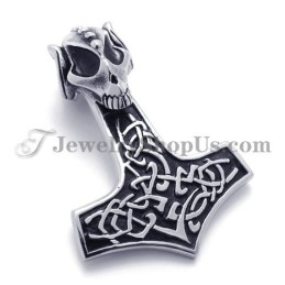 תליון טיטניום עם גולגולת אופנתית עם צלב