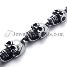 צמיד טיטניום גולגולות אלגנטי