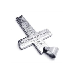 שרשרת תליון צלב מטיטניום טהור מכסף לגברים (חדשה)