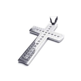 שרשרת תליון צלב מטיטניום טהור מכסף לגברים (חדשה)