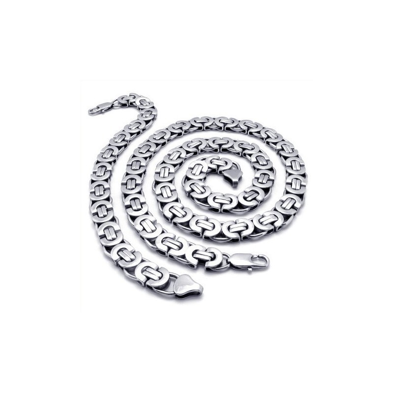 סט תכשיטי טיטניום איכותי, טכנולוגיה מתוחכמת, ברק צבע, כולל שרשרת וצמיד