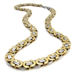 סט תכשיטי טיטניום איכותי וחדשני עם טכנולוגיה עדכנית, ברק צבעים, כולל שרשרת וצמיד