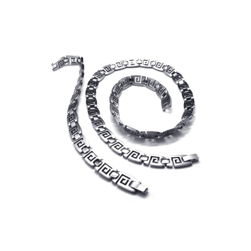 ייצור מיומן צבע זוהר סט תכשיטי טיטניום באיכות מעולה כולל שרשרת, צמיד