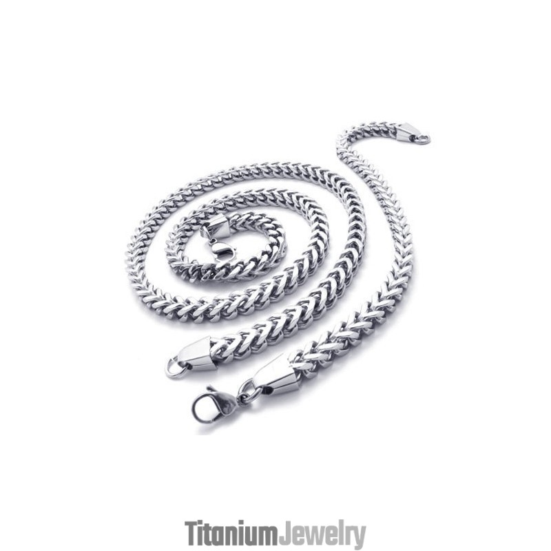 מבנה רציונלי, צבע זוהר, סט תכשיטי טיטניום איכותי הכולל שרשרת וצמיד