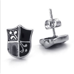 עגילי טיטניום בצבעים עדינים בעיצוב מודרני