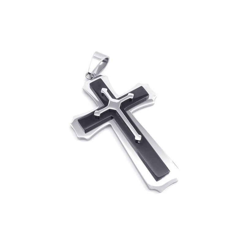 תליון צלב טיטניום באיכות מעולה, צבעים עדינים ומעובדים בקפידה