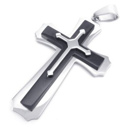 תליון צלב טיטניום באיכות מעולה, צבעים עדינים ומעובדים בקפידה