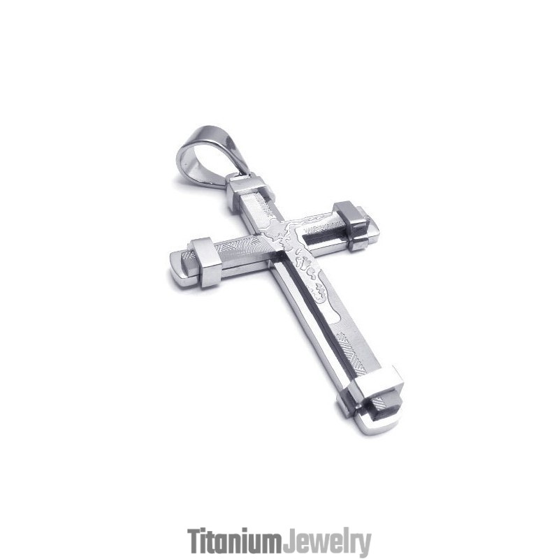 צורה אלגנטית, צבע, זוהר, תליון צלב טיטניום באיכות מעולה