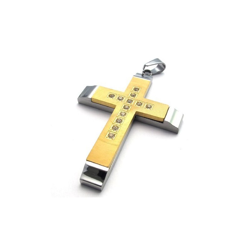 תליון צלב טיטניום איכותי בעיצוב יפהפה, צבע זוהר