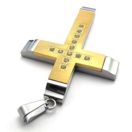 תליון צלב טיטניום איכותי בעיצוב יפהפה, צבע זוהר